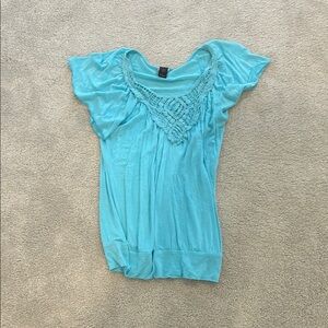 Women's Blue Wrapper Top